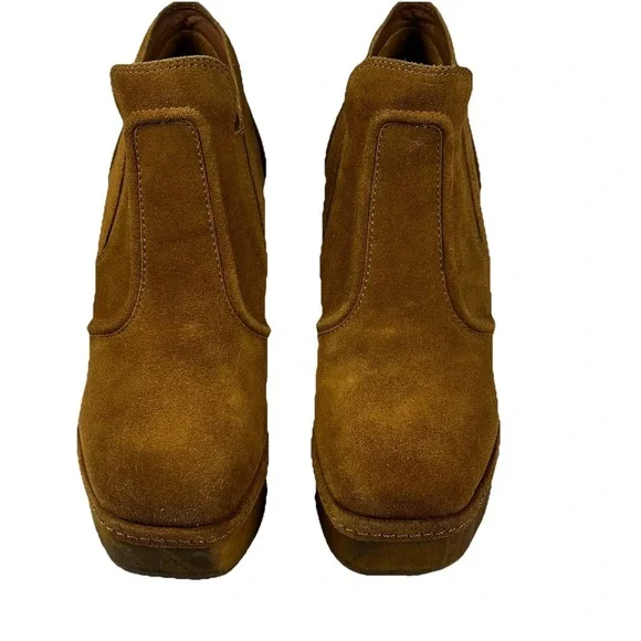 Matisse Platform Suede Boots Wood Soles Size 8 M "Joue" Exc - Picture 5 of 15